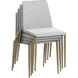 Renee Belfast Heather Grey / Bravo Metal Stackable Dining Chair, Set Of 2